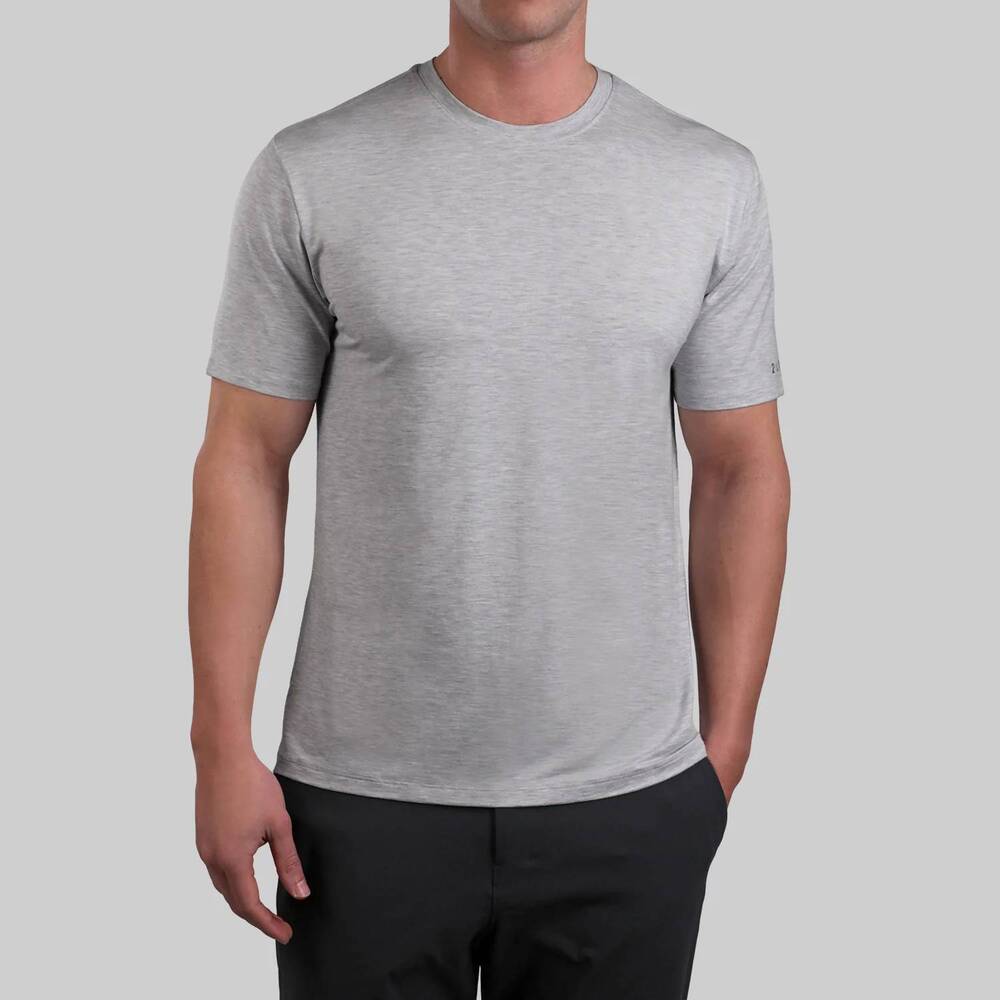 NEW 2UNDR luxury crew tee in grey